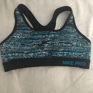 Blue Nike Pro Sports Bra